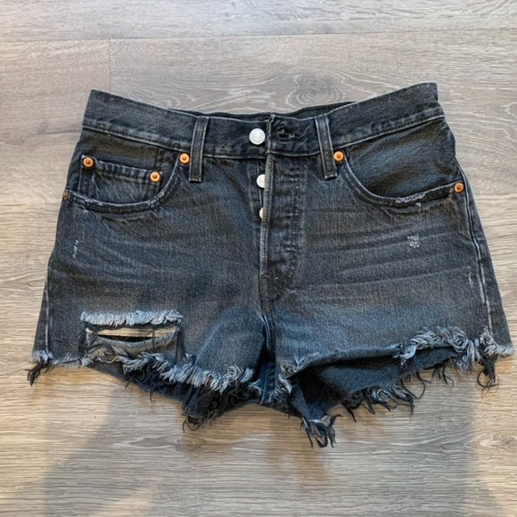 Levi's Pants - Levi's 501 Black Jean Short